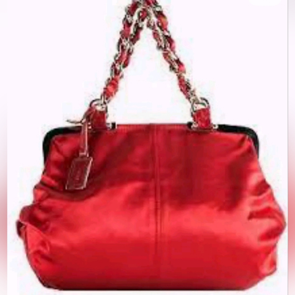 Dolce & Gabbana Lisa Red Chain Satin Bag NWOT D&G